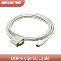 DOP-FX for Delta HMI DOP-107BV/107EV DOP-130BQ Connect to Mitsubishi FX3U FX2N FX3G Series PLC Programming Cable DOP A/B-FX
