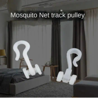 10pcs Curtain Track Pulley U-shaped Rail Pulley Hook Wheel Curtain Pulley Pull-screen Mosquito Accessories Nano Wheel