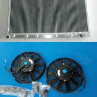 2 Row ALUMINUM RADIATOR &amp; FAN For MITSUBISHI 3000GT 3000 GT GTO VR4 Manual MT FITS HOT SELLING