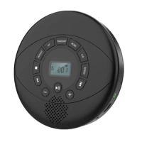 Portable CD Player Walkman Bluetooth CD Walkman Built-in Speaker Rechargeable CD Player with USB/AUX/Headphone Port