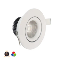 10PCS Adjustable RGB CCT Downlight 220V 7W COB Ceiling Recessed Spot Indoor Hotel Home Decoration Hole-cut D70mm 5-Year Warranty