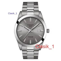 Original 100%!! Jam Tangan TISSOT T127.410.44.081.00 Gentleman Titanium Grey Dial Swiss Made Garansi