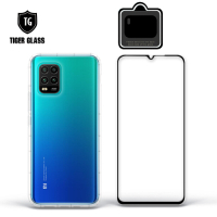 T.G MI 小米 10 Lite 手機保護超值3件組(透明空壓殼+鋼化膜+鏡頭貼)