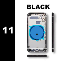 Alat Ganti iPhone 11, Perumahan Belakang, Kaca Pintu Bateri Belakang Asli, Rangka Casis Tengah, Dula