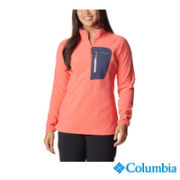 Columbia 哥倫比亞  女款-柔暖刷毛半開襟上衣-橘紅 UAR58540AH /FW22