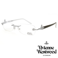 【Vivienne Westwood】經典土星設計無框光學眼鏡(咖啡 VW12202)