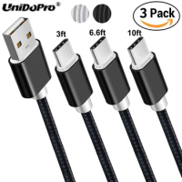 3FT 6FT 10FT Type C Fast Charger Cable for Sony Xperia 1 XZ3 XZ2 XZ1 XZ Premium X Compact XA1 XA2 Ultra L3 10 Data Sync Charging