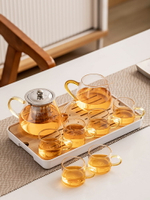 玻璃茶具套裝 家用茶杯功夫茶耐高溫泡茶壺 簡約過濾小茶壺【不二雜貨】