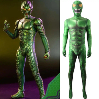 ชุดคอสเพลย์ฮาโลวีนใหม่ Marvel 3D Green Goblin ชุดจั๊มสูท ชุดการแสดง ชุดบทบาทสมมติครบชุด