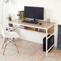 HOPMA家具 歐森雙層工作桌 台灣製造 書桌-寬121.5 x深60.5 x高75cm