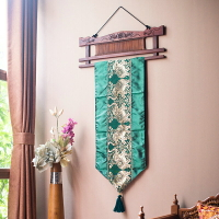 泰國進口泰絲布藝掛毯床頭裝飾品東南亞風格客廳墻面裝飾掛毯壁毯