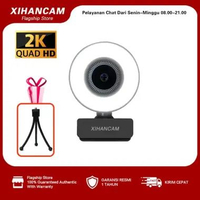 XIHANCAM 2K Webcam Laptop Ring Light USB Kamera PC 4MP Webcam PC Kamera Live Streaming With Mic