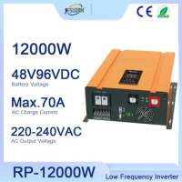 12000KW Hybrid Solar Grid Off Inverter 36KW Surge Power Output Pure Sine Wave Inverter with UPS and AC Charger Can be Wall Mount