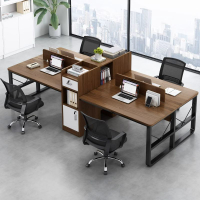 【免運】開發票 職員辦公桌簡約現代辦公室單人工位簡易2/四人位桌椅組合電腦桌子