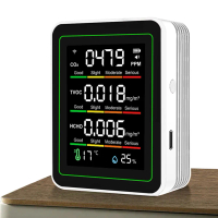 Smart Air Quality Monitor Battery Powered Indoor WiFi Air Quality Detector Temperature & Humidity Ai