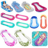 Water Inflatable Hammock Backrest Floating Drainage Upper Deck Chair Pool Party Floating Chair Sofa Floating Bed Foldable Summer