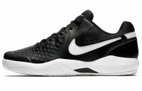 NIKE AIR ZOOM RESISTANCE TENNIS SHOES BLACK/WHITE