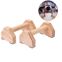 Wooden Push-up Stands Bars Home Gym Push Pull Training Calisthenics Body Building Anti-slip Parallettes Handstand Fitness Tool