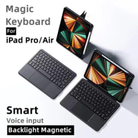 Smart Magic Keyboard For Apple iPad Pro 11 12.9 Inch Air 5th 4th 10.2 9th 8th 10.5 iPad 10th Gen Magnetic Korean Arabic Spanish