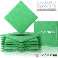 12 Pack 30*30cm Sound Proofing Square Panel Office Sound Isolator Fire Resistant Noise Absorbing Square Panel Home Accessories