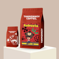 New Lot Tanmonkey เมล็ดกาแฟคั่ว Fine Robusta Carbonic  Honey 200g