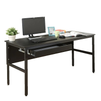 DFhouse 頂楓150公分電腦辦公桌+1抽屜-黑橡木色