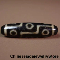 Nepalese Ancient Tibetan DZI Beads Old Agate 9 Eye Totem Amulet Pendant GZI #883
