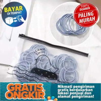 GRATIS ONGKIR COD Ikat Karet Rambut H144 100pcs+pouch Warna Polos Gaya Korea / Ikat Rambut  Elastis 