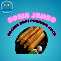 Sosis Jumbo isi 4 Daging Meat-untuk hot dok dan sosis bakar Food Frozen Makanan Spicy Seafood sosis 