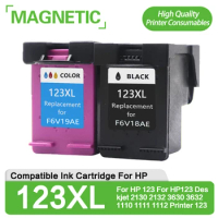 Magnetic Compatible Ink cartridge For HP 123 For HP123 Deskjet 2130 2132 3630 3632 1110 1111 1112 Printer 123