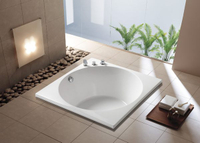 【麗室衛浴】BATHTUB WORLD YG8561 壓克力方圓造形嵌入式浴缸 1200*1200*460mm