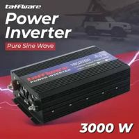 Taffware Power Inverter Mobil Pure Sine Wave 3000W - Pengubah Arus DC ke AC, Solusi Listrik Handal I