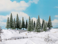 Mini 現貨 Noch 24682 HO規 Snowy Fir Trees 雪杉樹 6 piece 14-18cm