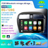 9" 2 DIN android 13 car radio gps dvd player for Mitsubishi mirage attrage 2012 2018 car radio multimedia navigation head unit