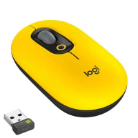 【Logitech 羅技】POP MOUSE無線藍牙滑鼠(酷玩黃) 送BOLT USB 無線接收器*