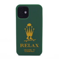 【Candies】Candies x Cloudfield聯名款 RELAX手機殼(墨綠) - iPhone 12 mini