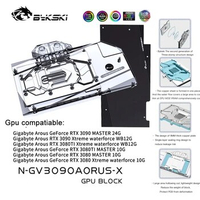 Bykski GPU Water Cooling Block For GIGABYTE Geforce RTX 3090 AORUS 24G ,3080 10G, With Back Plate Watercooler,N-GV3090AORUS-X