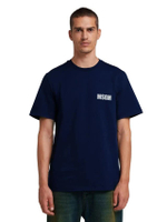 เสื้อยืดแขนสั้นผู้ชาย Never Look Back Graphic สีกรมท่า