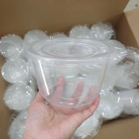 Combo 100 Tô Nhựa Đáy Bầu 1000ml Kèm Nắp Chịu Nhiệt Chất Lượng Cao