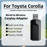Mini Apple Carplay Adapter for Toyota Corolla Smart AI Box Car OEM Wired Car Play To Wireless Carplay USB Dongle Plug and Play