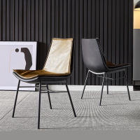 特價✅餐椅 家用北歐工業風椅子 設計師鐵藝化妝凳 書桌靠背意式輕奢餐桌椅 最佳PD
