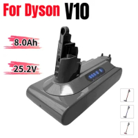 Rechargeable Vacuum Cleaner Battery for Dyson V10 SV12, Absolute, Fluffy Cyclone, 25.2V, 8000mAh
