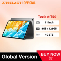Teclast T50 11" 2K Tablet Android 11 2000x1200 8GB RAM 128GB ROM UNISOC T618 Octa Core 4G Network GPS Type-C 18W Fast Charging