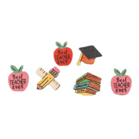 New Apple Pencil Book Bachelor Hat Wood Ear Studs Opening Season Graduation Season Teacher Student Ear Ring Gift Wholesale