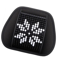 Breathable Mesh Car Seat Back Cushion Waist Back Support Pad Chair Wooden Beaded Massage Relief Lumbar Brace Well-suited