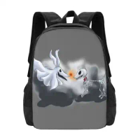 Nightmare Dogs Large Capacity School Backpack Laptop Bags The Corpse Bride Zero Scraps Tim Burton