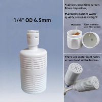 1/4\ OD 6.5mm Self-Priming Head Water Purifier PE Pipe Pure Water Machine Quick Connect Clamp-Free F