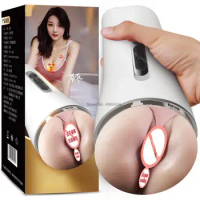 Automatic Electric Masturbation Cup Vibration Erection Pussy Sexy Toy Sex Toys Men Fake Vagina Artificial Vaginas Pocket Pusyy