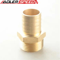1" inch Male Barbs To 1" inch NPT Pipe Straight Brass Oil Hose Fitting Adapter