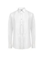 Mens Classic Fit Tuxedo Shirt Formal Style Size 44 EU White